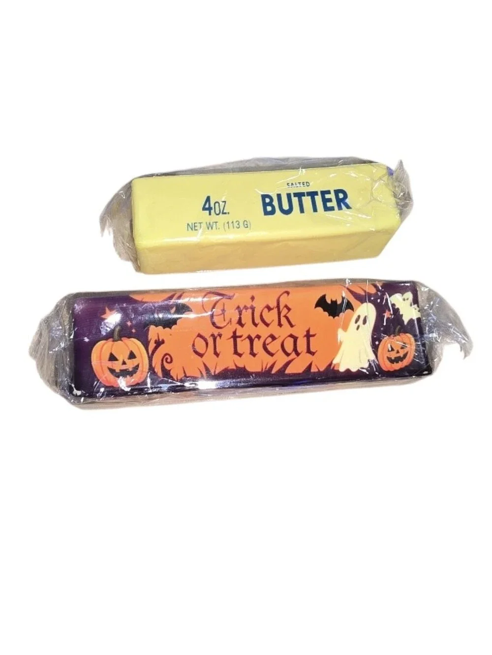 Halloween Trick or Treat Party Butter Stick Set - Purple & Yellow 2pc.